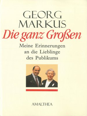 cover image of Die ganz Großen